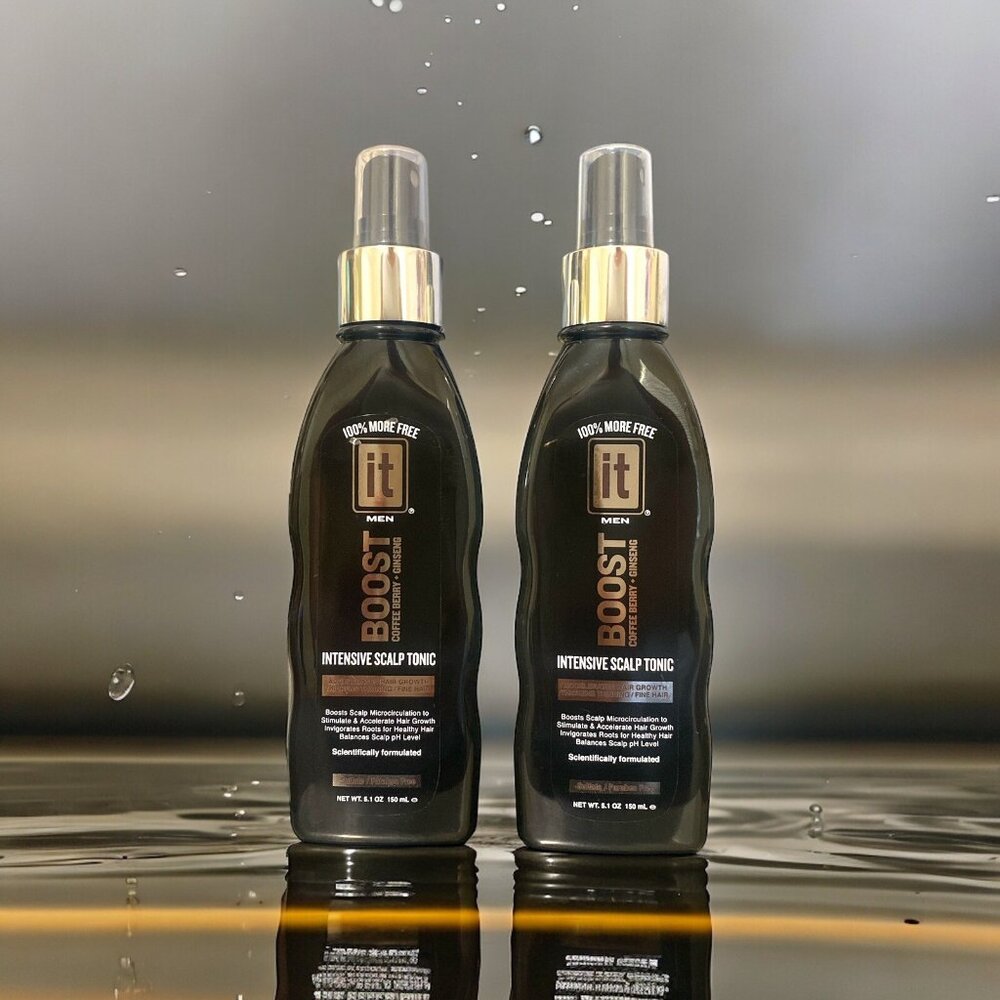 It Boost Men's Intensive Scalp Tonic Hair Growth 5.1 oz / 150 mL Bundle Lot of 2